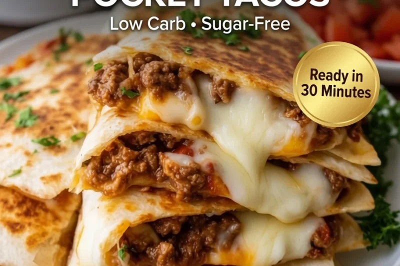 Loaded Cheesy Pocket Tacos