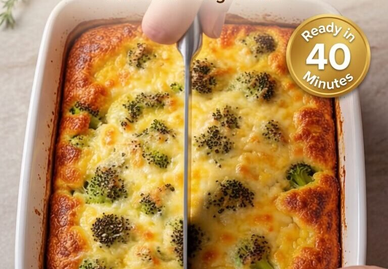 High-Protein Keto Broccoli Cheese Bake