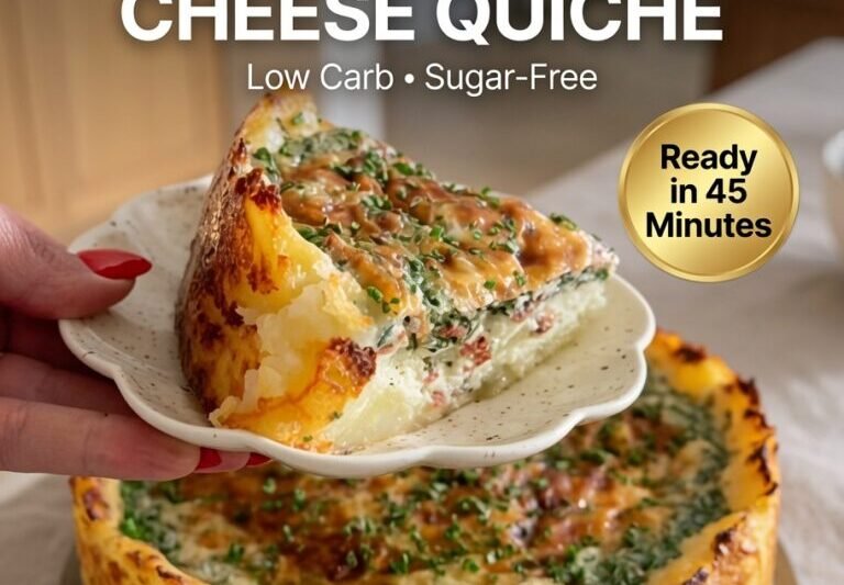 High-Protein Keto Spinach & Cheese Quiche