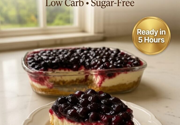 High-Protein Blueberry Cheesecake