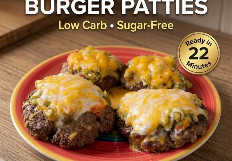 High-Protein Cheesy Stuffed Burger Patties