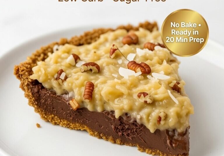 High-Protein No-Bake German Chocolate Pie