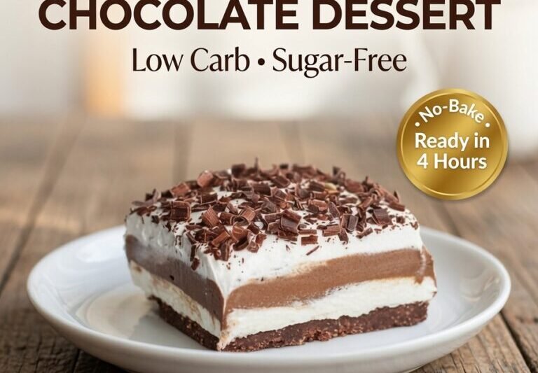 High-Protein Triple Layer Chocolate Dessert