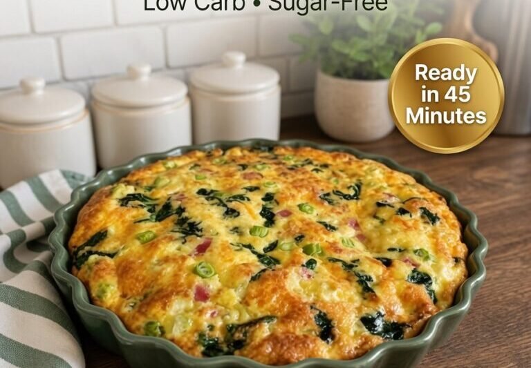 High-Protein Spinach & Ham Quiche