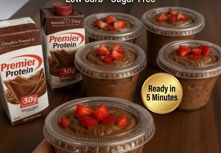 High-Protein Chocolate Strawberry Pudding Cups