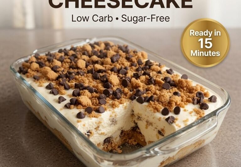 High-Protein Cookie Dough Cheesecake