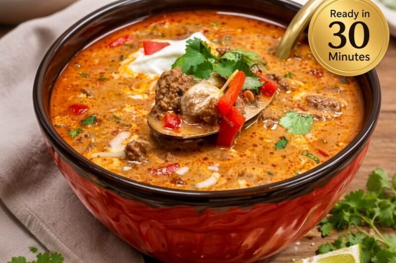 High-Protein Creamy Taco Soup