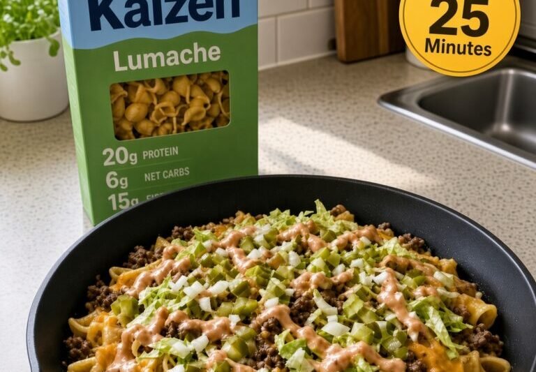 High-Protein Big Mac Pasta Skillet