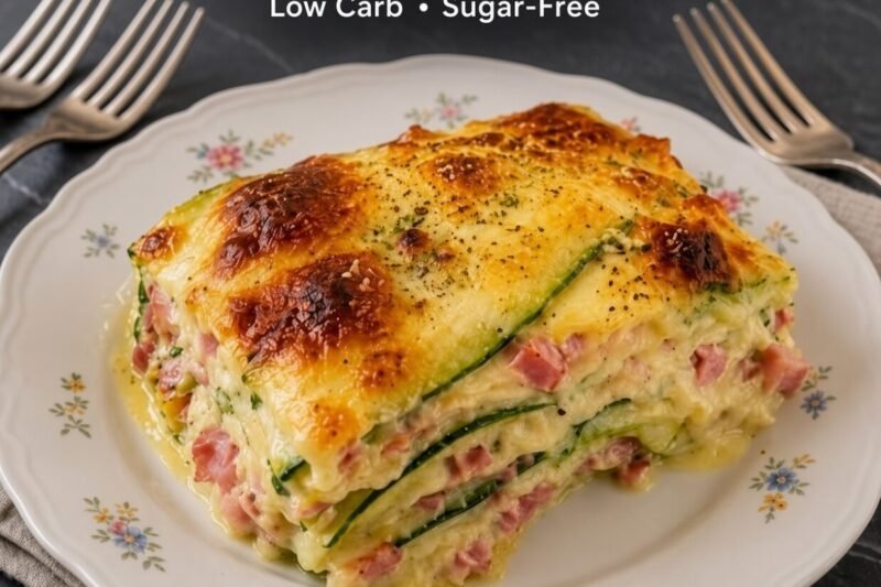 High-Protein Zucchini Ham Lasagna