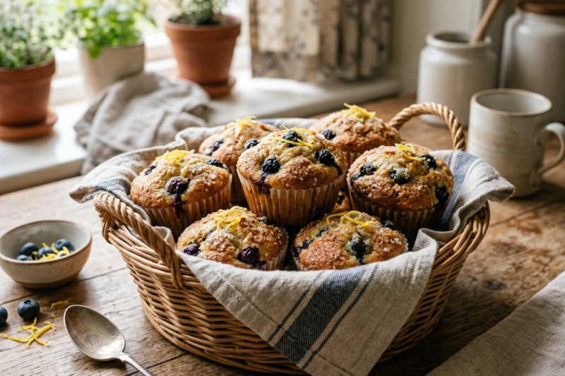 Lemon Blueberry Yogurt Muffins
