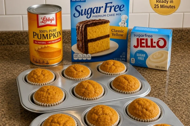 Halloween Sugar-Free Pumpkin Muffins