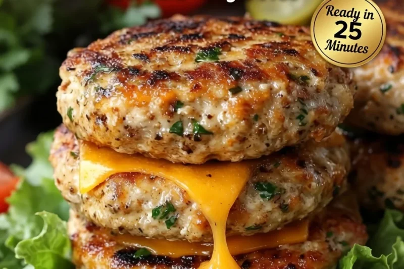 High-Protein Cheesy Turkey Burgers