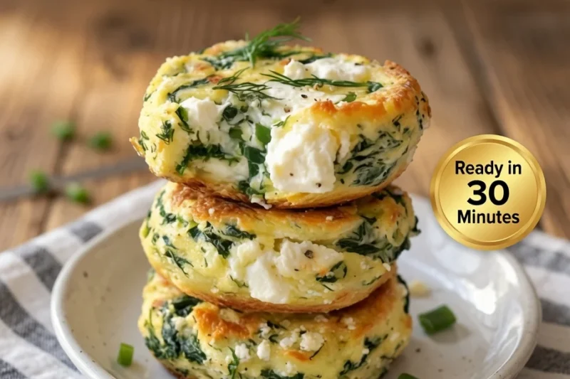 High-Protein Spinach Feta Egg Bites