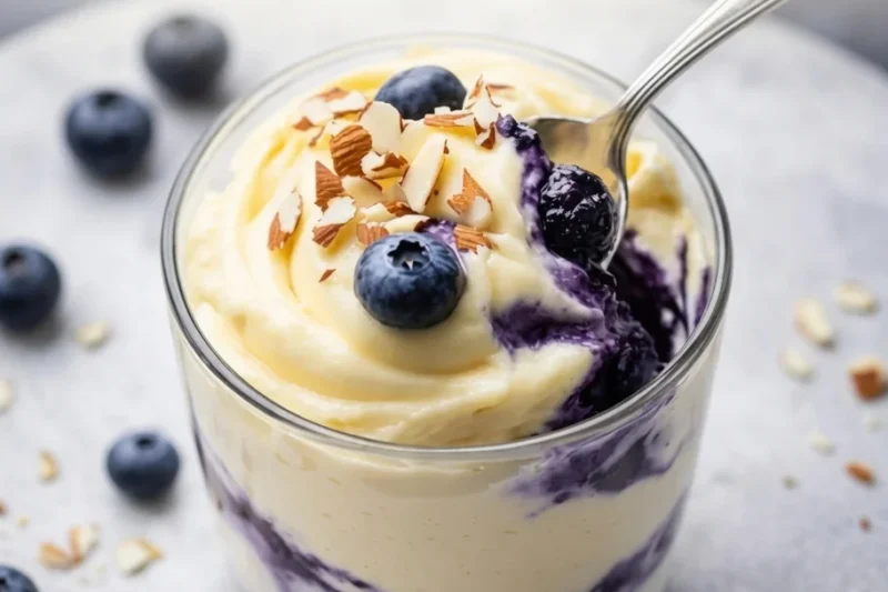High-Protein Blueberry Cheesecake Mousse