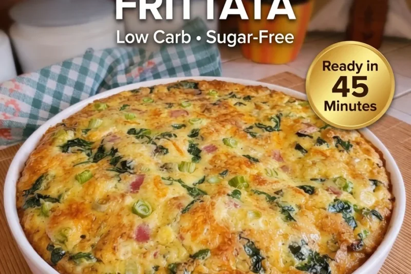 High-Protein Spinach Ham Frittata