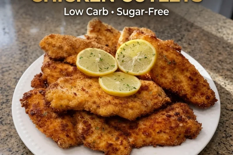 Crispy Lemon Herb Chicken Cutlets