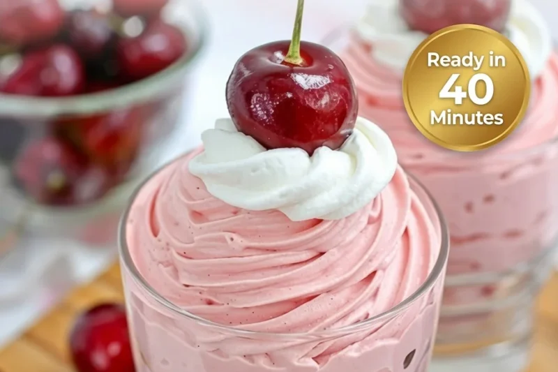 High-Protein Keto Cherry Cheesecake Mousse