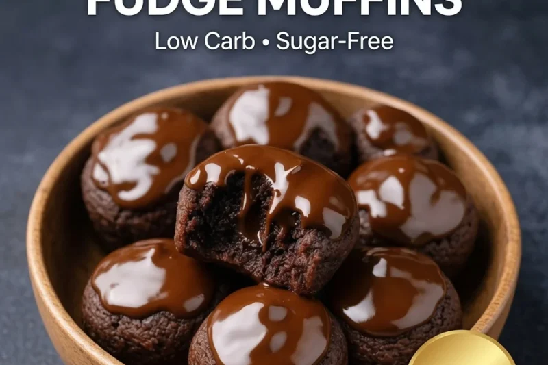 High-Protein Keto Chocolate Fudge Muffins