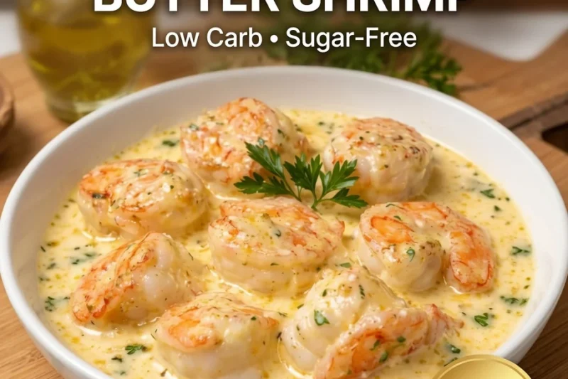 High-Protein Keto Creamy Garlic Butter Shrimp