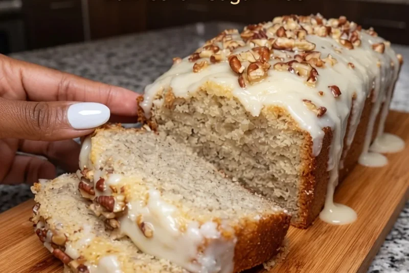High-Protein Keto Glazed Pecan Bread