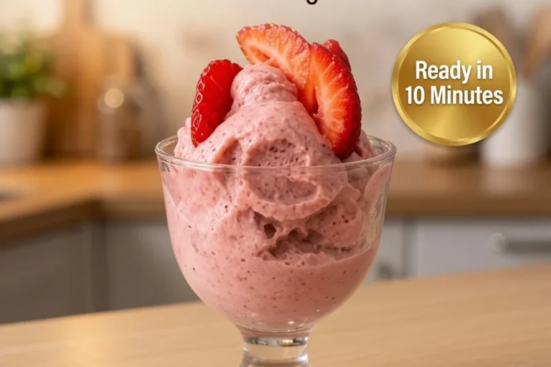 High-Protein Keto Strawberry Nice Cream