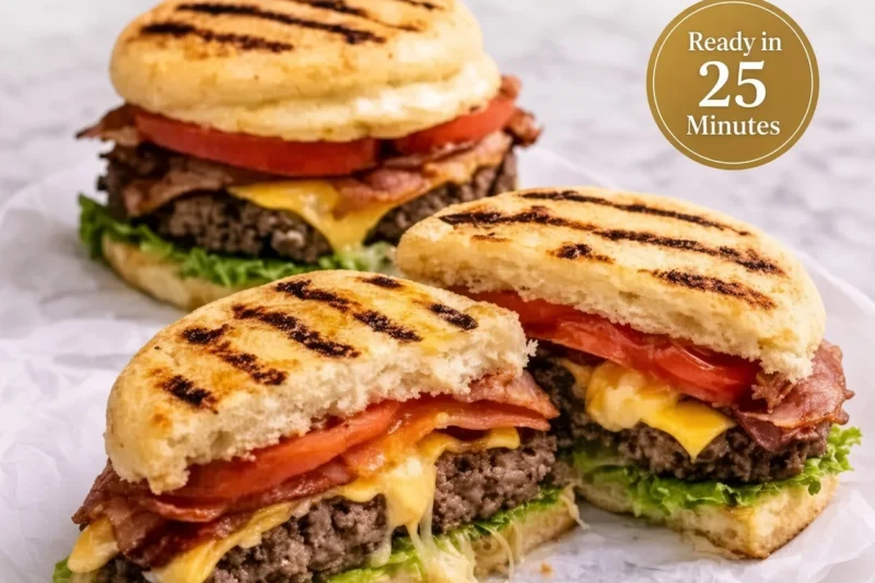 High-Protein Cheeseburger English Muffins