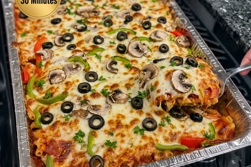 High-Protein Crustless Pizza Bake