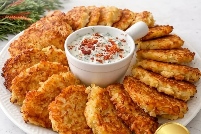 Cheesy Cauliflower Fritters